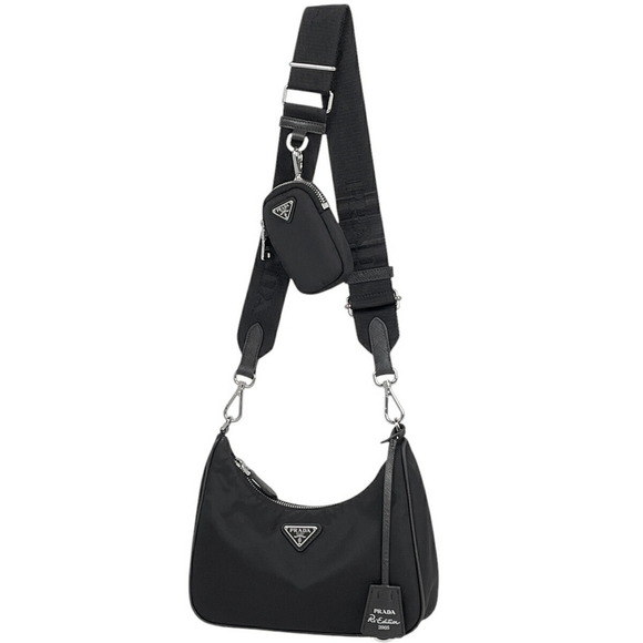Prada Shoulder Bag Re Edition Tessuto Nylon Nero Black - Picture 1 of 8